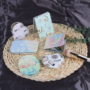 Bán buôn kim loại nhỏ khung vuông linh hoạt trang điểm nhỏ gọn mỹ phẩm cầm tay tạo nên có thể gập lại Túi xách tay dễ thương gương - Product Image 1