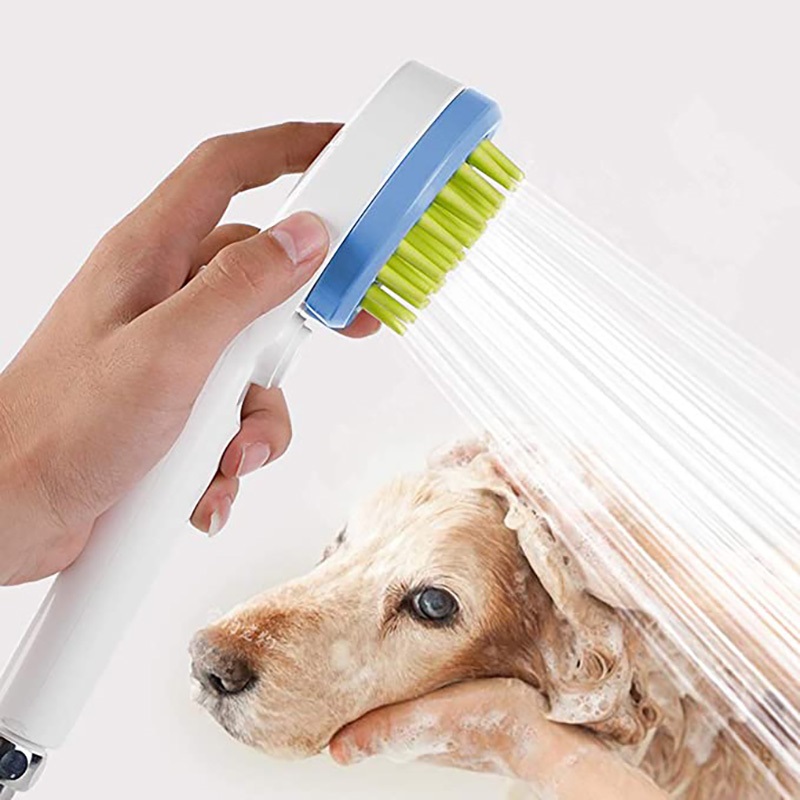 Pet Massage Bath Shower Nozzle – Dog & Cat Grooming Brush with Water Sprayer