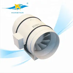 Boru havalandırma 250mm karışık akış PVC plastik sessiz santrifüj in Line kanal Fan