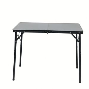 Modern Design Aluminum Lightweight Rectangle Folding <b>Table</b> <b>Adjustable</b> <b>Legs</b> Easy-carrying Durable Construction Outdoor <b>Camping</b> - Product Image 2