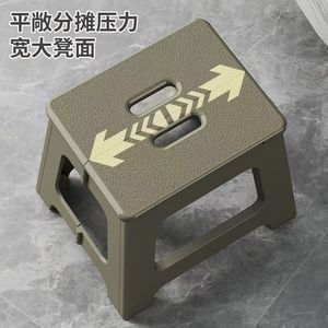 Folding Plastic Stool Square Portable Chair For Home Bathroom Outdoor Use - Product Image 3