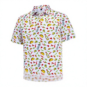 Polo imprimé pour homme, manches courtes, col rabattu, décontracté, pour le golf, OEM ODM, polos personnalisés pour homme, tissu respirant, col ras du cou - Product Image 1