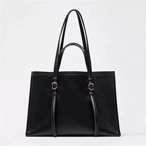 2025 mới của phụ nữ qua biên giới Vai Túi màu nâu sẫm màu đen đơn giản giải trí công suất lớn Vai Túi - Product Image 1