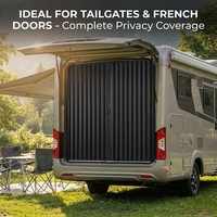 Porte pliante horizontale intégrée en polyester JSL RV, légère, durable, noire/grise/beige, sur mesure
