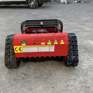 Tondeuse à gazon robotisée à chenilles rouge, télécommandée, alimentée par batterie, qualité professionnelle, pour usage extérieur - Product Image 5