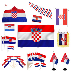Nuoxin Sportfans Anfeuernde Maßgefertigte Flagge Kroatien Landesflaggen Fußballflaggen für das Fußballspiel 2026 - Product Image 1