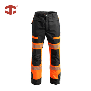 High Visibility Cargo <strong>Pants</strong> <strong>Men</strong> Ripstop <strong>Work</strong> Trousers Reinforced Knee Utility Pocket Warehouse Logistics Uniform - Product Image 2