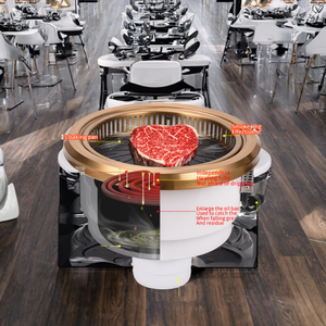 <span class=keywords><strong>Grill</strong></span> électrique commercial japonais <span class=keywords><strong>2500W</strong></span> en acier inoxydable avec revêtement en poudre, faible fumée, intégré, pour restaurant - Product Image 3