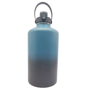 Aantrekkelijk Ontwerp Op Maat Gemaakte Kleuren Halve Gallon 64 Oz 304 Roestvrijstalen Waterflessen Groothandel Outdoor Metalen Vacuümfles