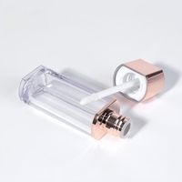 Envases Cosméticos Personalizados con Logotipo, Tapas de Rosca ABS Ecológicas, Tubos Cuadrados Vacíos para Brillo Labial de 10g