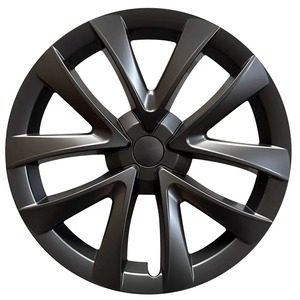 Naibaior - Juego de 4 Cubiertas para Ruedas de Tesla Model <span class=keywords><strong>3</strong></span> y Model S de 18 Pulgadas, Diseño de Telaraña de Plástico, Decoración de Mejora/Actualización, Protección - Product Image 4