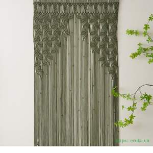 Rideau de porte en macramé de grande taille en tissu 100% coton, style bohème, rideau de porte en macramé à prix de gros en provenance du Vietnam - Product Image 6