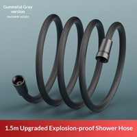 Tuyau de douche tressé en nylon transfrontalier 4-fen, tuyau d'eau universel froid/chaud, raccord de buse anti-explosion, fabriqué en Chine