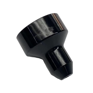 Perilla Cónica de Aluminio CNC Personalizada OEM, Cubierta de Eje Escalonado Anodizado Negro de Precisión para Equipos de Automatización - Product Image 5