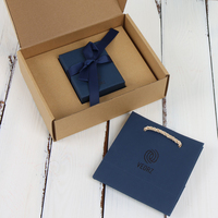 Maßgefertigte Braune Schmuck-Versandverpackung Box aus Karton mit Goldfolienprägung Matt-Laminierung UV-Vorteil