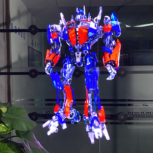 Xách tay 50cm 4 lưỡi Holographic hiển thị 3D xoay hộp Quạt treo tường quảng cáo tính năng mô hình số màn hình - Product Image 4