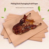 Papier Kraft Recyclable Personnalisé 50 g/m² de Qualité Alimentaire, Absorbant l'Huile, pour Emballage et Revêtement de Plateau de Barbecue pour Canard Rôti, Poulet et Viande