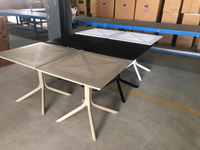 Meubles de maison salon console jardin bar bureau moderne restaurant salle à manger en plastique extérieur café table pliante en polypropylène