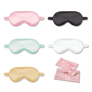 Factory Direction Wholesale the Imitated silk sleeping eye mask Custom Size eye masks artificial silk luxury