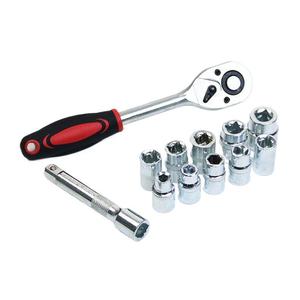 Jeu de clés à cliquet à douille de 1/2'' 12 pièces, acier au chrome-vanadium, outil de réparation automobile domestique à commande manuelle, kit d'outils pour projets de bricolage - Product Image 4