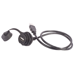 <span class=keywords><strong>Prise</strong></span> de panneau filetée étanche IP67 M25 USB 2.0 avec câble d'extension - Product Image 3