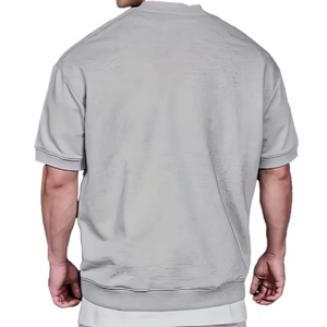T-shirt oversize à coupe ample, épaules tombantes, streetwear, qualité, logo personnalisé, t-shirt uni pour homme - Product Image 2
