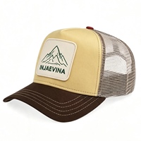 Gorra Trucker Vintage al por Mayor con Parche Personalizado, Visera Bicolor en Contraste, Malla Trasera, Ajustable con Cierre a Presión, Unisex