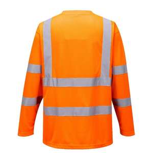 PORTWEST - S178ORRM Camiseta naranja de manga larga de alta visibilidad-EAN 5036108275014 ROPA DE TRABAJO DE LA HI-VIS - Product Image 2