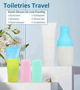 Ensemble de flacons de voyage en silicone étanches, contenants de toilette rechargeables pour shampoing, lotion, crème, accessoires de voyage pour avion - Product Image 5