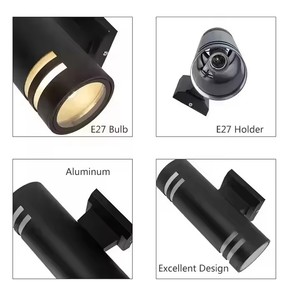 Lámpara de pared LED para exteriores, Bombilla E27 para jardín, iluminación decorativa <span class=keywords><strong>Exterior</strong></span>, pasillo moderno, luz de pared LED para jardín - Product Image 5