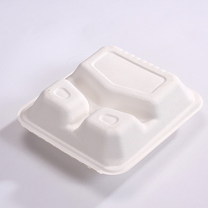 <b>Pulp</b> Molded Tableware Set Biodegradable Paper Plates Bowls Food Containers EcoFriendly Disposable Dinnerware Sample - Product Image 3