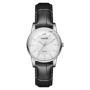 Envío Directo, Reloj de Cuarzo HALEI para Mujer, Esfera Redonda, Números Romanos, Correa de Cuero Analógica, Elegante, Caja Dorada de 30 mm, Venta al por Mayor - Product Image 5