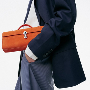 Túi xách nữ cầm tay, đeo nách, màu xanh navy đậm, chất liệu giả da PU, kiểu dáng đơn giản thanh lịch, thời thượng năm 2026, khóa bạc. - Product Image 2