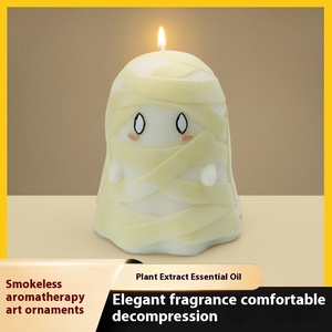 Halloween squadra <span class=keywords><strong>di</strong></span> evocazione fatta a mano mummia a forma <span class=keywords><strong>di</strong></span> candela aromaterapia ornamento creativo festa decorazione per la casa regalo - Product Image 6