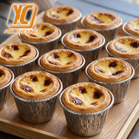 Mini moule à pudding en aluminium cannelé de 2,4 pouces, récipient jetable pour tartelettes aux œufs, fabricant de Foshan