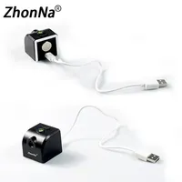 Haz de luz roja Nivel láser Mini herramientas de medición portátiles Puerto de carga USB Vista de posicionamiento con función de adsorción magnética