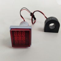 Voltmeter Amperemeter Frekuensi Meter Digital LED 60-500V 100A 20-75Hz Bersertifikasi CE RoHS Kelas Akurasi 0.5