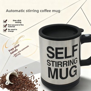 14oz 400ml đôi tường thép không gỉ sữa tự động Khuấy <span class=keywords><strong>Mug</strong></span> với nắp xử lý cho trẻ em người lớn tự động Tự Khuấy <span class=keywords><strong>Mug</strong></span> - Product Image 3