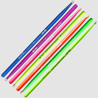 Großhandel HUN Marke Night Flash Serie Farbige Leuchtende UV-Drumsticks 5A mit Eichel-Spitzen