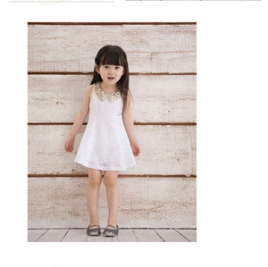 Wholesale Lovely Sleeveless Short Dress With Sequined Ruffled for Kids Girls From China Supplier - Product Image 6