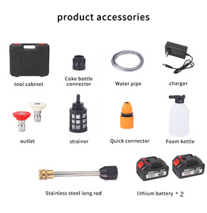 Chất Lượng Cao Có Thể Sạc Lại Xe Máy Giặt Cao-Áp Lực Pin Lithium Với Chất Liệu ABS Đồng Súng Nước Cho Hiệu Quả Rửa Xe - Product Image 3