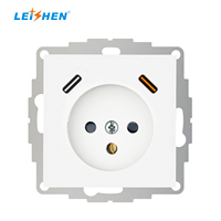 Prise murale israélienne, prise EU, USB Type-C, 2 ports, 16A, cuivre, maison intelligente, protection contre la poussière en extérieur