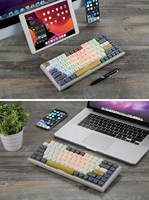 Clavier de jeu mécanique sans fil Motospeed SK84 BT, interrupteurs rouges et bleus, 84 touches, clavier anti-ghosting à échange à chaud