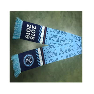 Bufanda Personalizada para Fanáticos del Fútbol con Borlas - Bufanda de Fútbol de Poliéster con Impresión por Sublimación para Animar en el Estadio - Product Image 1