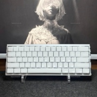 Claviers en cristal gravés sur le côté, 136 touches, moulage par injection bicolore pour clavier mécanique Wooting 60HE V2/80HE