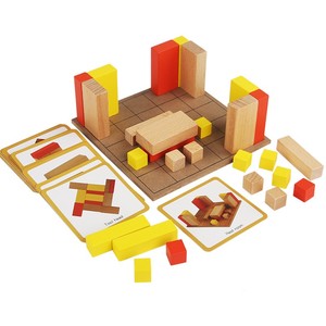 Bloques de Construcción Geométricos de Madera para Niños, Juguete de Lógica Divertido, Desarrolla Habilidades Prácticas, Juego de Bloques Interactivo para Padres e Hijos - Product Image 3