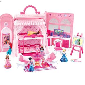 Diy Toy Dollhouse Miniatura Juegos <span class=keywords><strong>de</strong></span> rol Dormitorio Princesa Casa <span class=keywords><strong>de</strong></span> muñecas y accesorios - Product Image 1