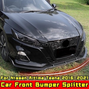 For Nissan Altima Teana 2016-2021 Body Kit Front Bumper Lip Carbon Fiber Look Sport Style Front Bumper <b>Splitter</b> Car Accessories - Product Image 1