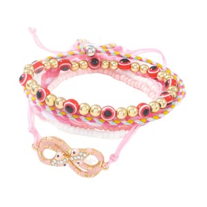 Vente chaude Infini Symbole <span class=keywords><strong>Bracelet</strong></span> Élastique Personnalisé Couleur Multicouche À La Mode Polyvalent Perle Chaîne <span class=keywords><strong>Bracelet</strong></span> Ensemble - Product Image 5