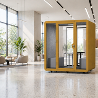Cabines de bureau insonorisées pour 4 à 6 personnes, cabine de réunion, cabine de travail, cabine téléphonique insonorisée blanche, cabine de réunion